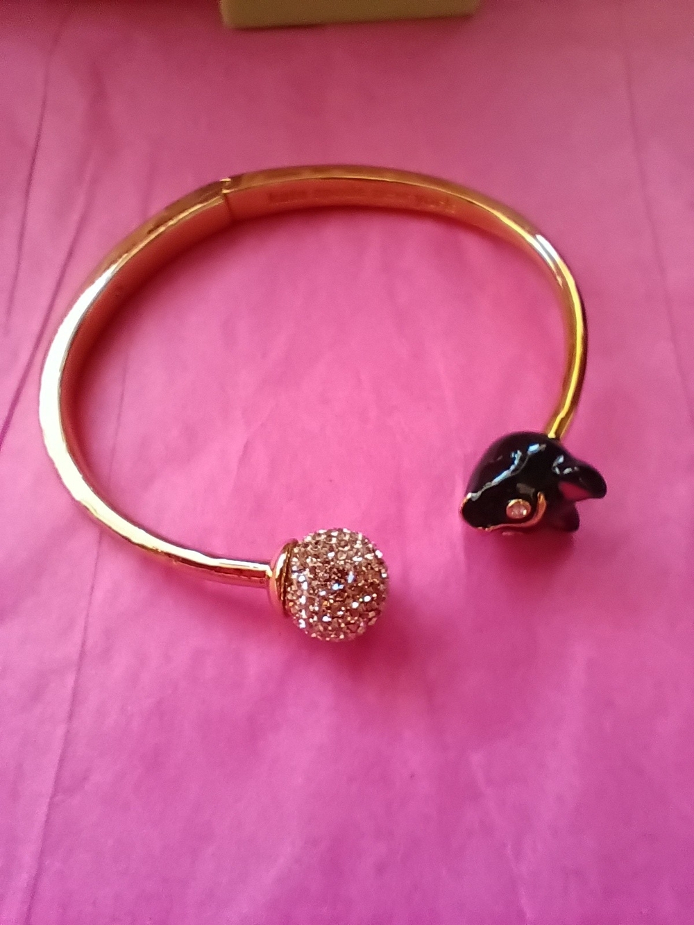 Kate Spade New York House Cat hinged cuff bracelet - Picture 3 of 7